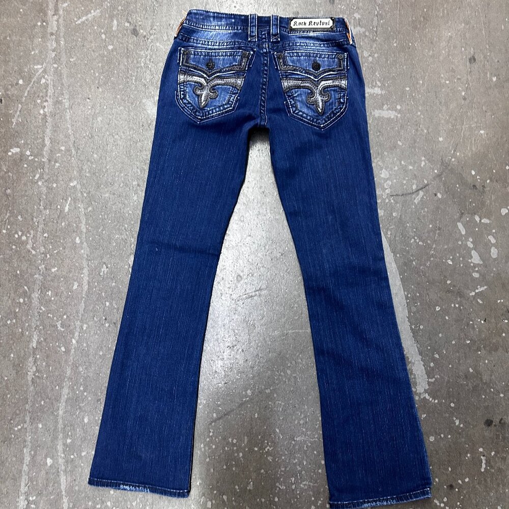 Rock Revival Women’s Bootcut Jeans Size 28 Blue Denim Mid Rise